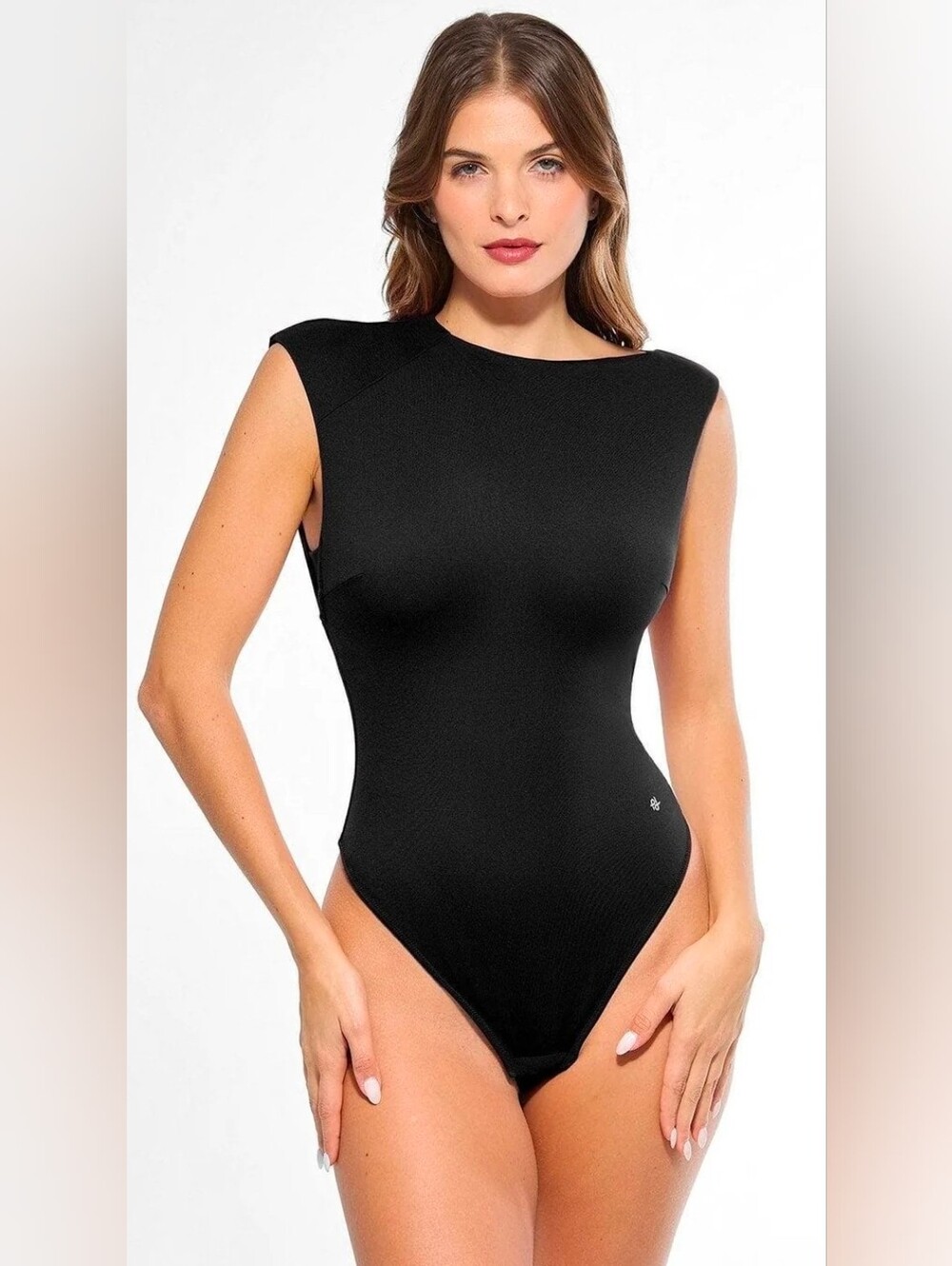NWT Popilush ContourFlex All-in-One Fitted Bodysuit Black Medium